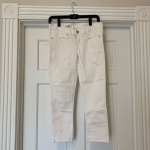 Gap white ankle jeans
